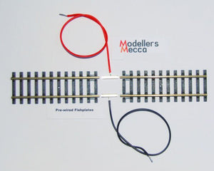 PCP4 Pre Wired Fishplates Rail Joiners for O Gauge Flat Bottom Rail (Code 143)